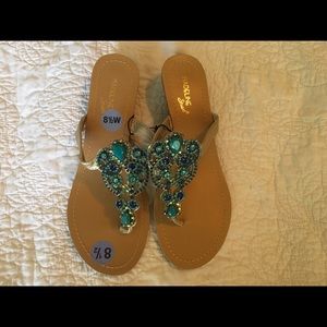 Sandals with rhinestone